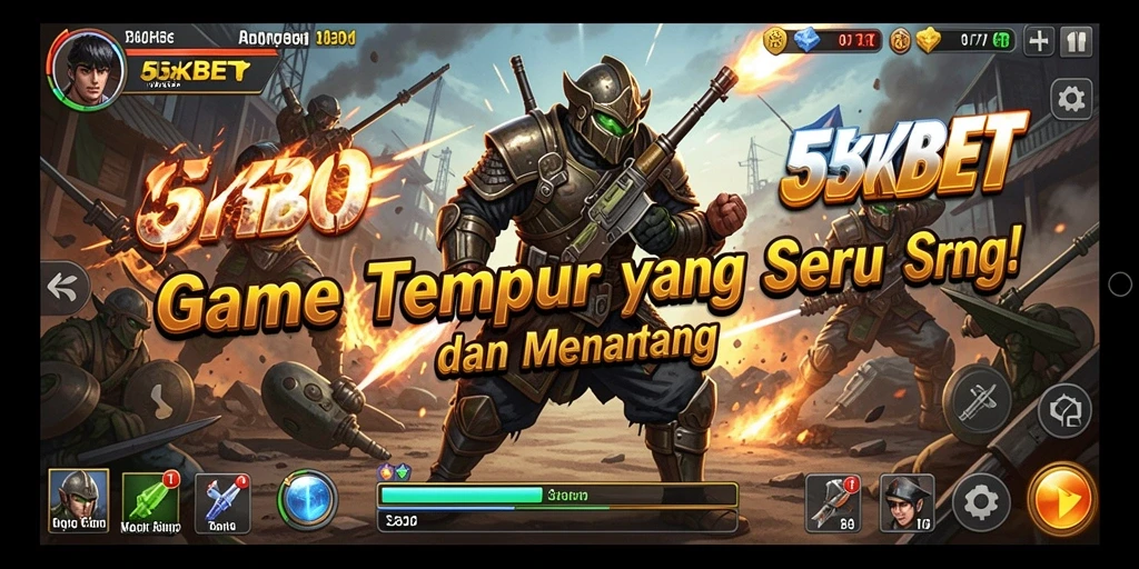Tangkapan layar dari gameplay intens di 55KBET.