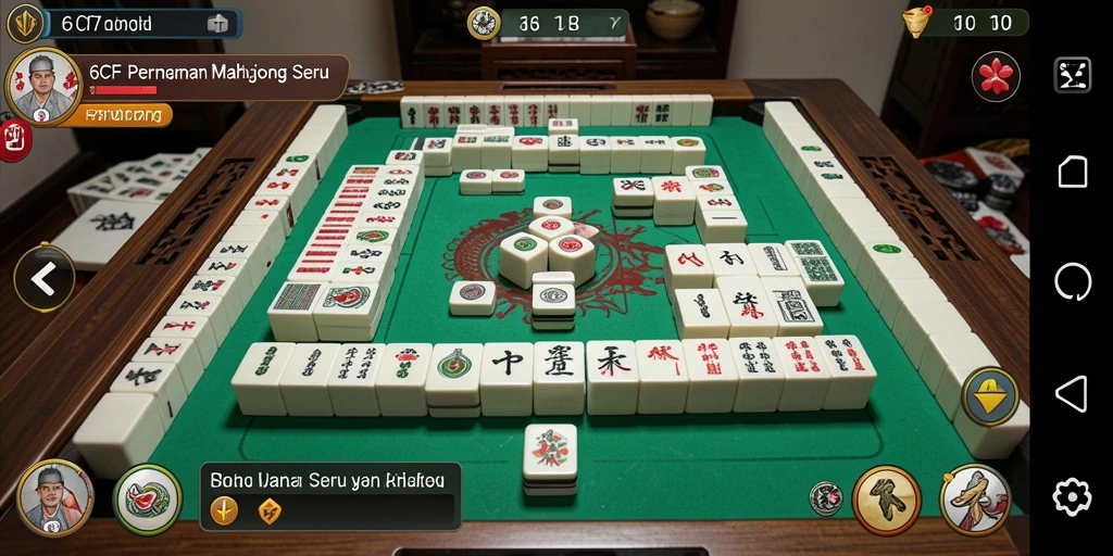 Tampilan gameplay Mahjong seru dan menantang di 6CF.