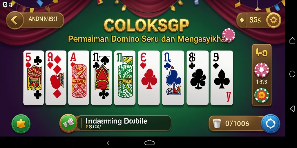 Tampilan gameplay seru dari COLOKSGP dengan Domino.