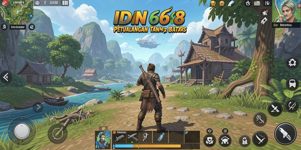 Tangkapan layar IDN668 menampilkan petualangan mendebarkan di dunia terbuka.