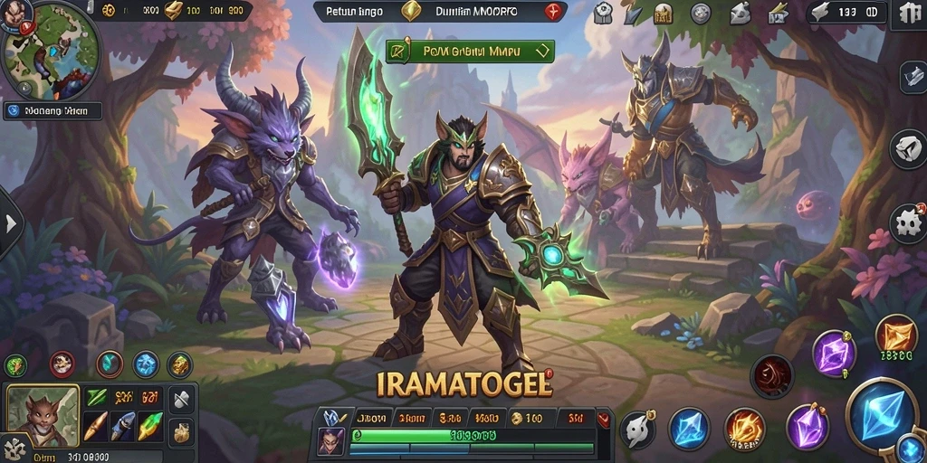 Tangkapan layar gameplay IRAMATOGEL yang menunjukkan aksi seru dalam dunia MMORPG.
