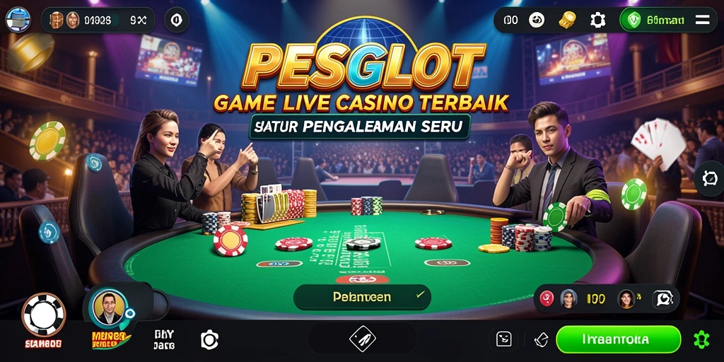 Screenshot PESGSLOT menampilkan dealer live yang siap menghibur pemain.