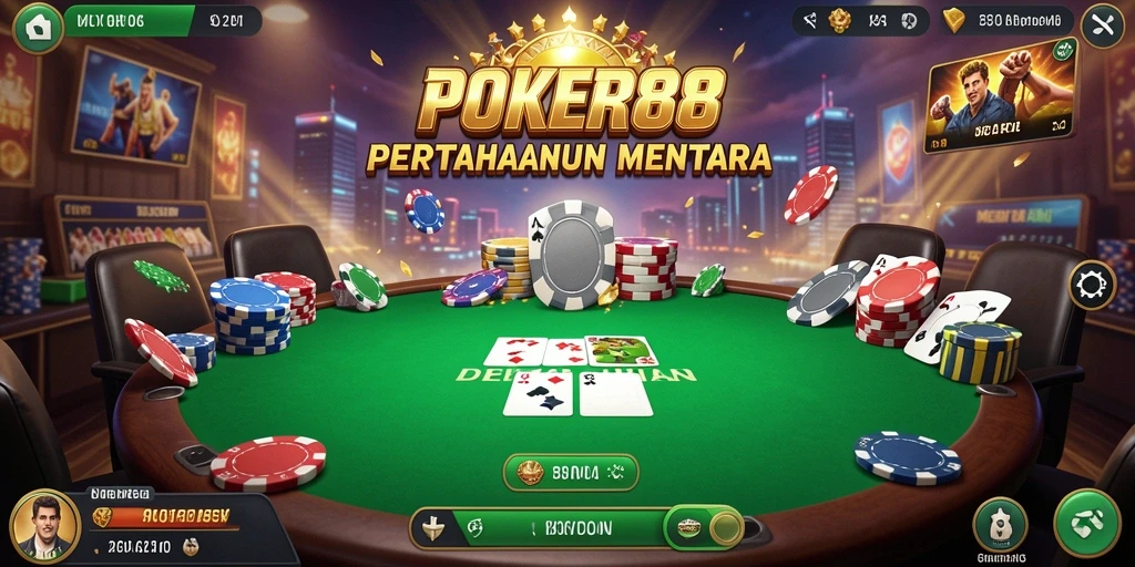 Menampilkan gameplay seru Tower Defense POKER88 dengan strategi pertahanan menara.