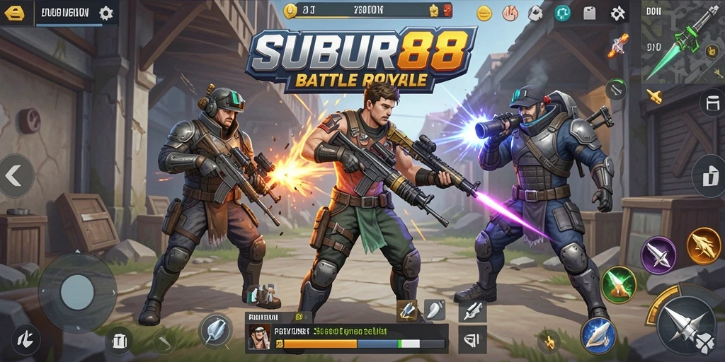 Tampilan gameplay menarik dari SUBUR88 dalam pertempuran Battle Royale.