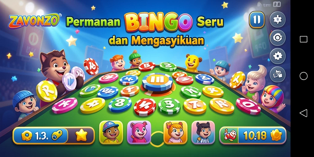Tampilan gameplay Bingo yang seru dan interaktif dalam ZAVONZO.